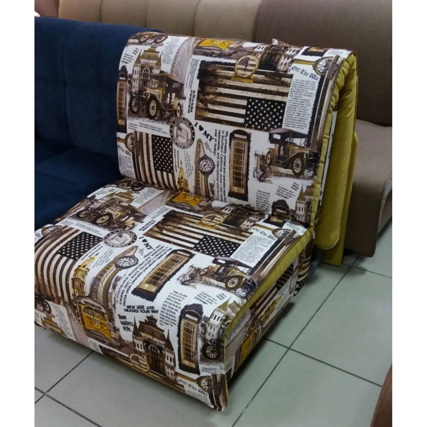 Диван-кровать Smile / Смайл с изголовьем 1,00/ (ППУ)