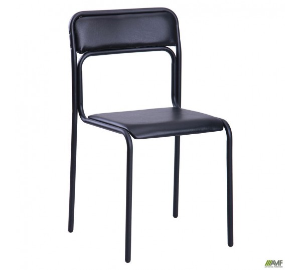 Стілець Аскона чорний кожзам чорний