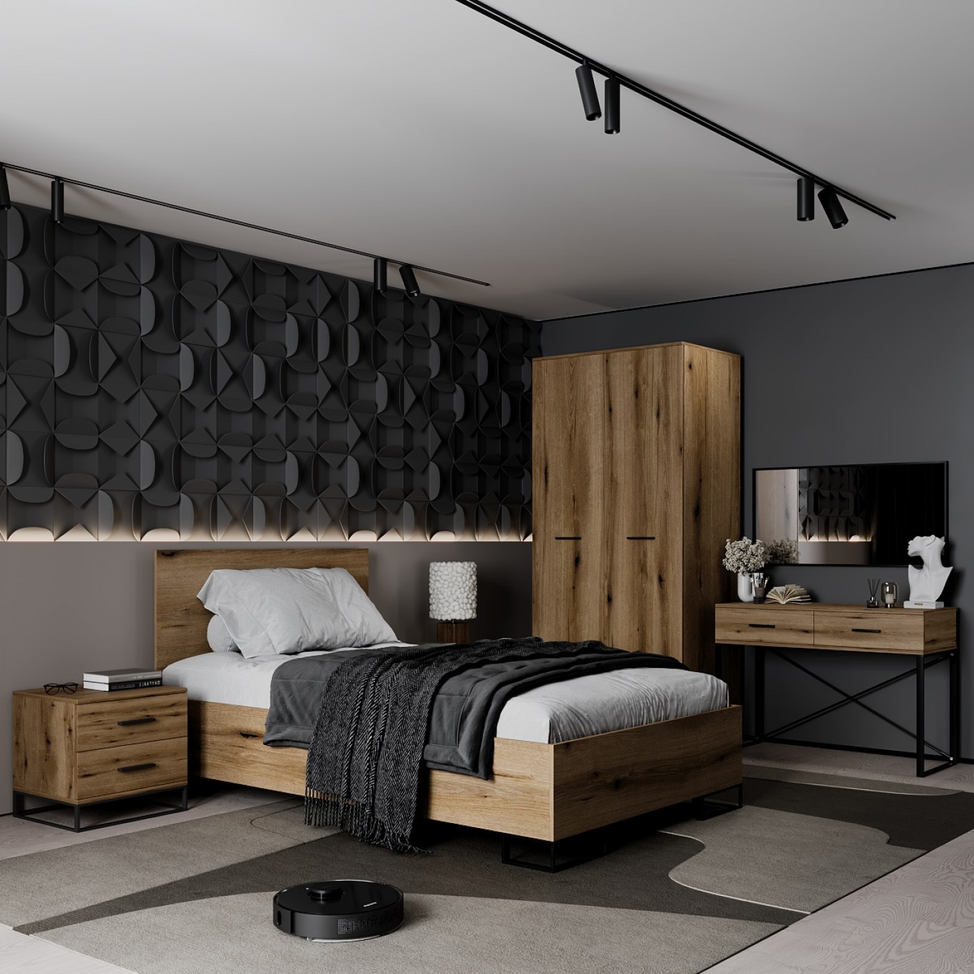 Туалетный столик в стиле лофт Asсet 102×77.5×42.5 см