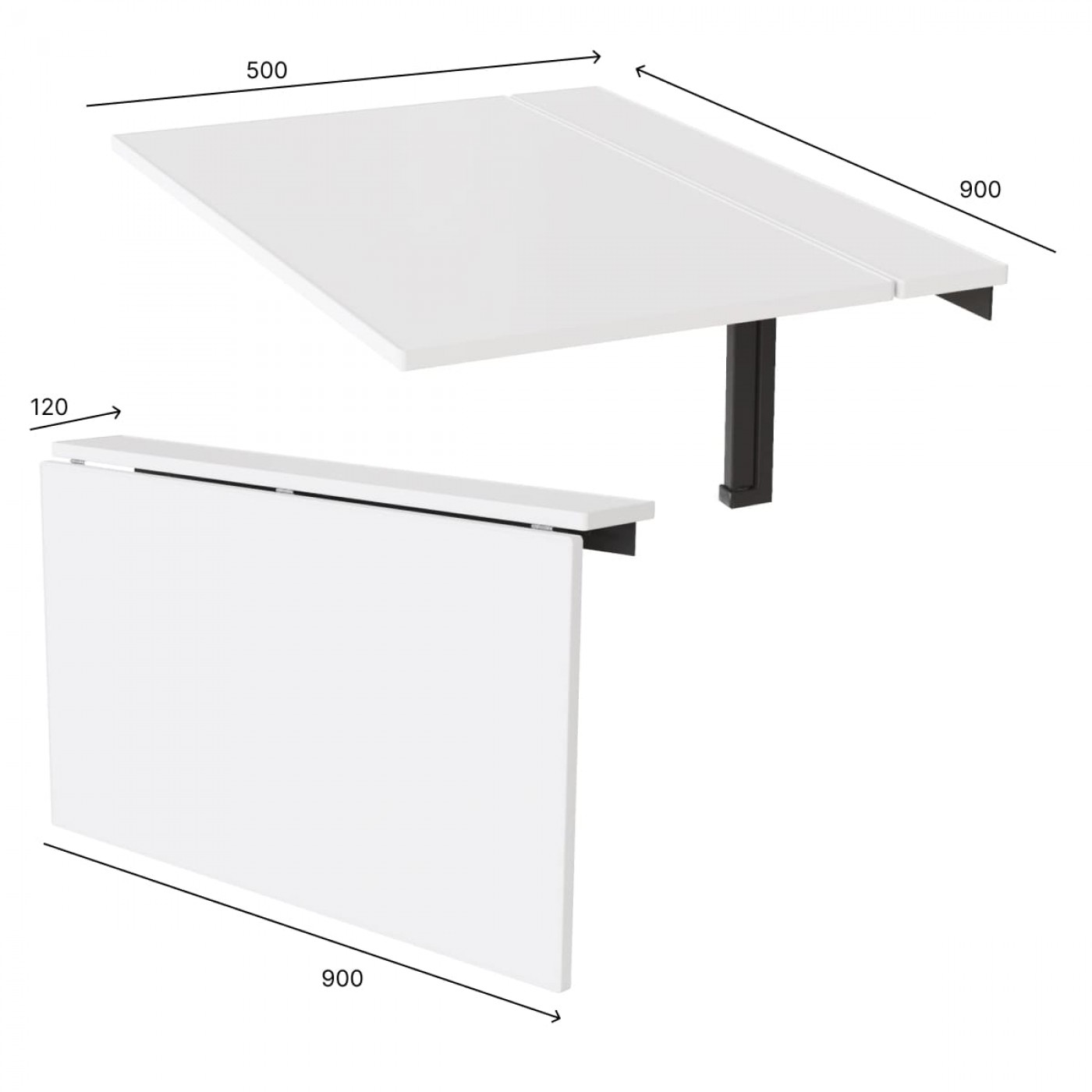 Відкидний Настінний стіл  Mini 90×12(50) см