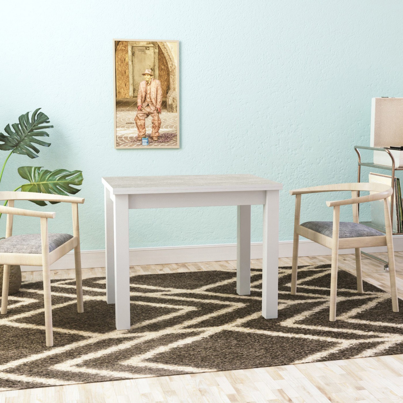 Стіл на кухню розкладний Dinner 90(120)x75x60(90) см