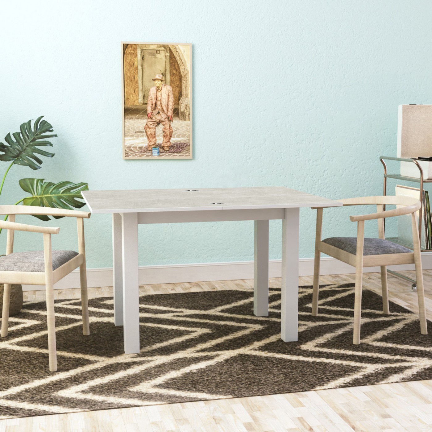 Стіл на кухню розкладний Dinner 90(120)x75x60(90) см