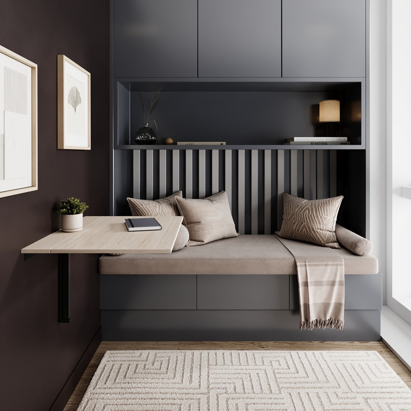 Відкидний Настінний стіл  Mini 90×12(50) см