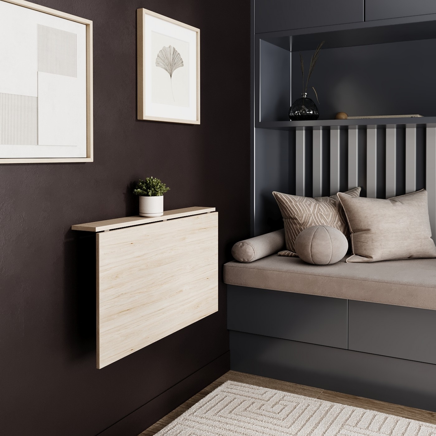 Відкидний Настінний стіл  Mini 90×12(50) см