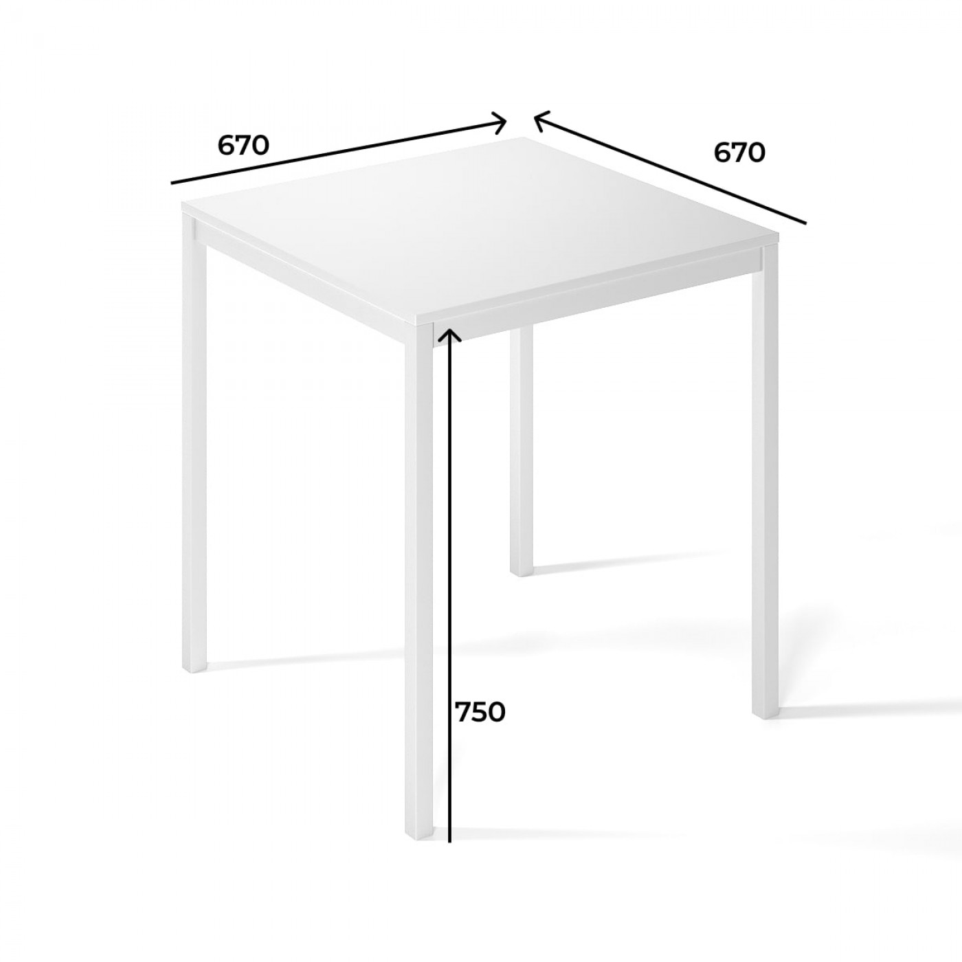 Обеденный столик на двоих Brevity Loft mini 67x75x67 см