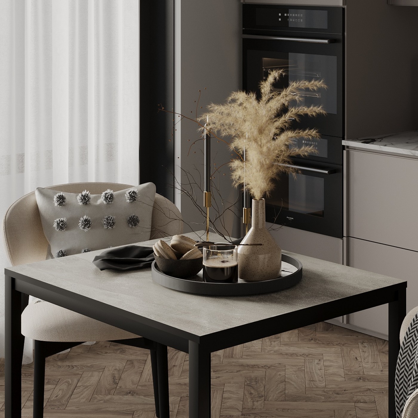 Обеденный столик на двоих Brevity Loft mini 67x75x67 см