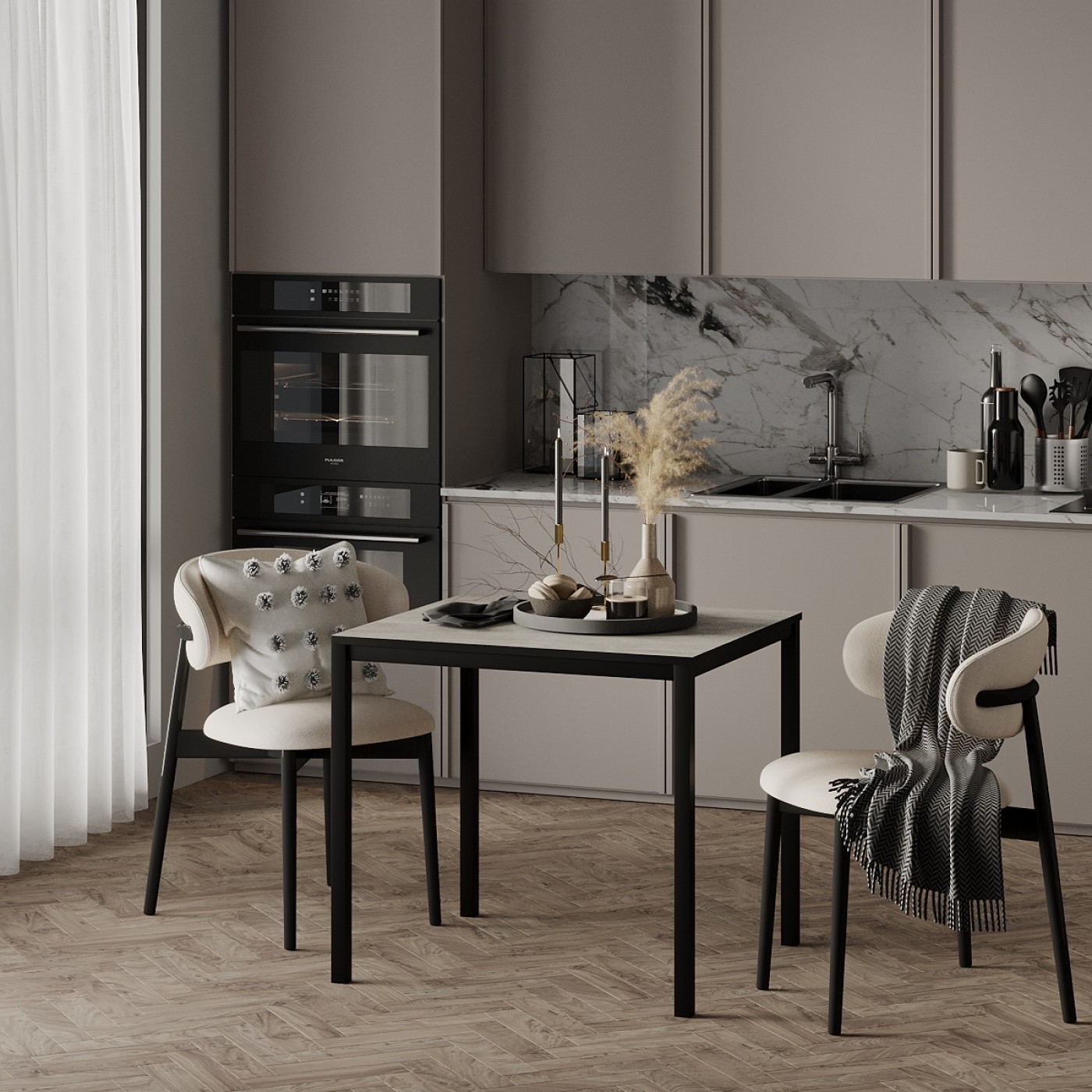 Обеденный столик на двоих Brevity Loft mini 67x75x67 см