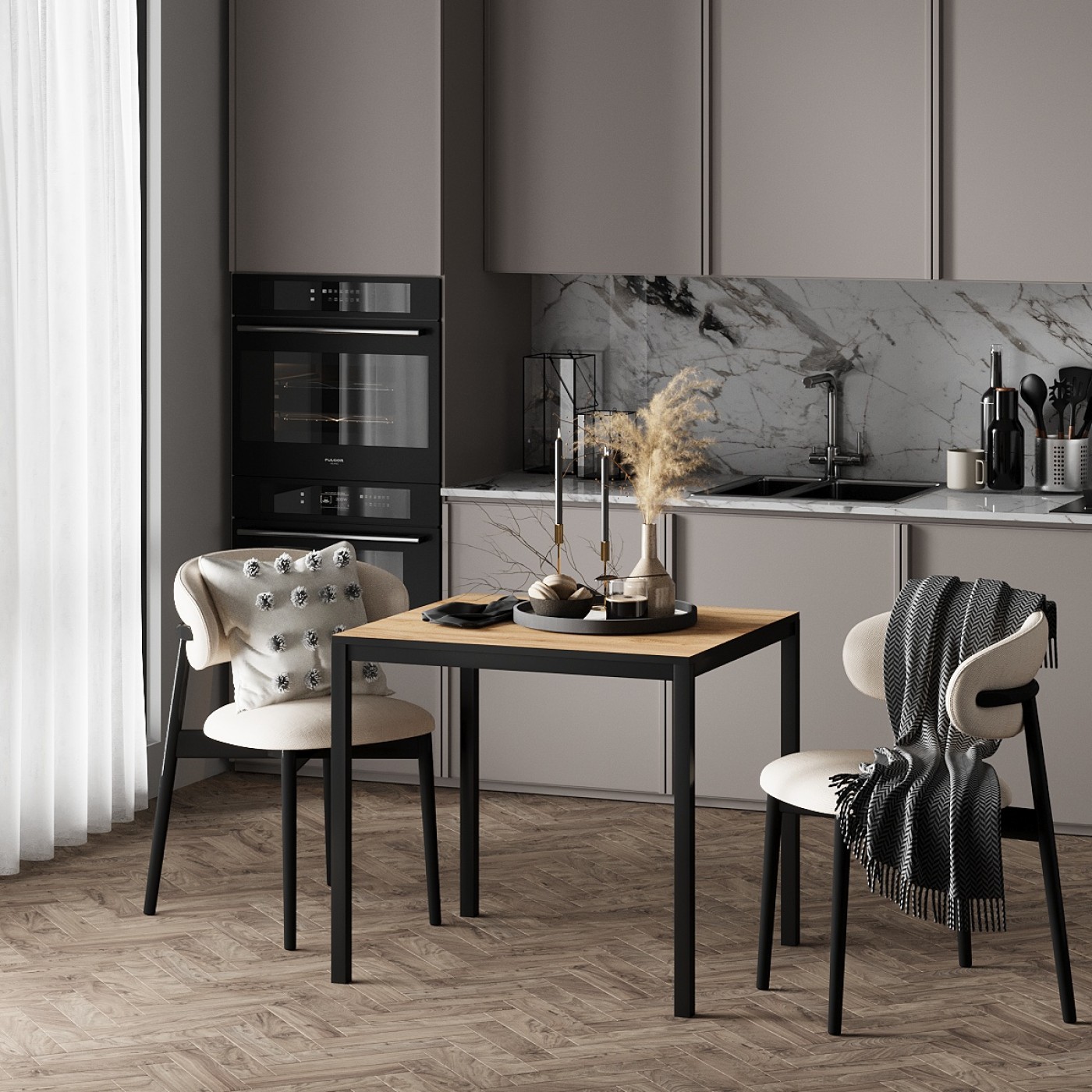 Обеденный столик на двоих Brevity Loft mini 67x75x67 см