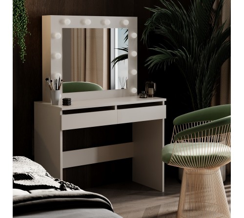 Косметический столик с зеркалом и подсветкой Malta 94×140/75×43 см