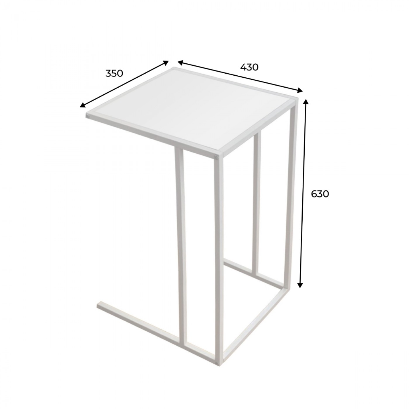 Приставний стіл Fiji Double 35x63x43 см