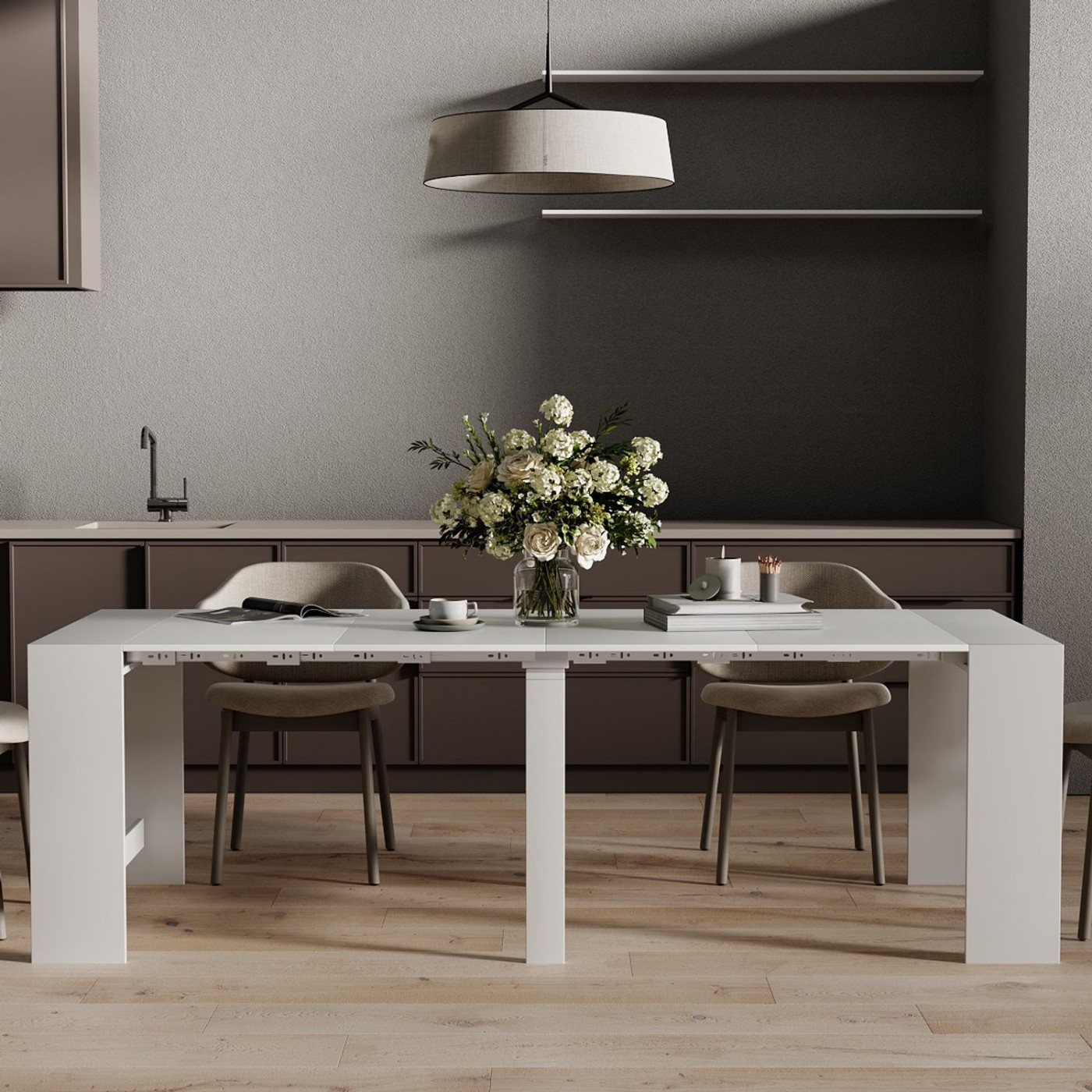 Стол трансформер обеденный Python (разобранный) 43(240)x75x90 см