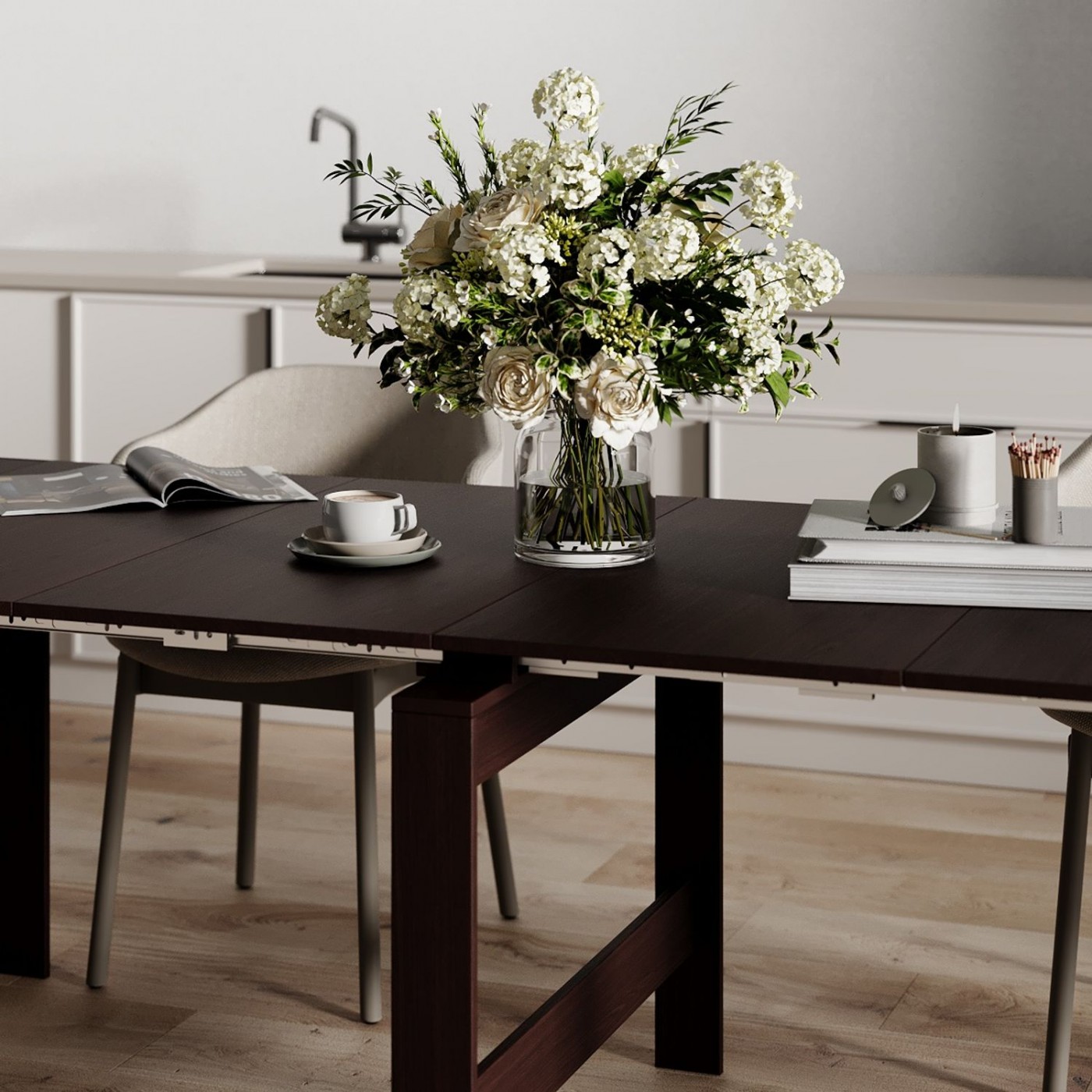 Стол трансформер обеденный Python (разобранный) 43(240)x75x90 см