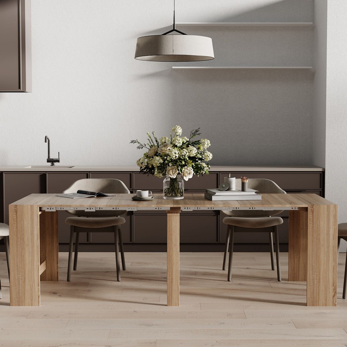 Стол трансформер обеденный Python (разобранный) 43(240)x75x90 см