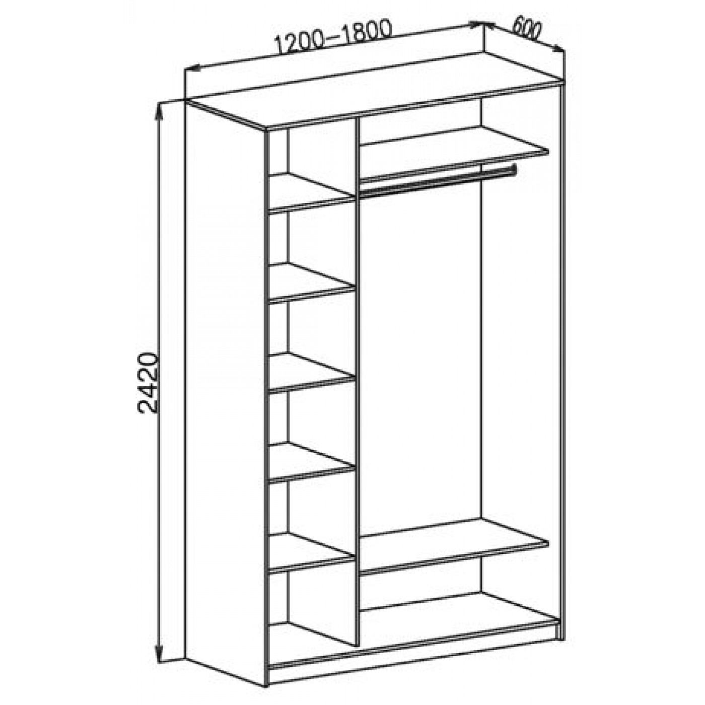Двухдверній шафа-купе від Viorina-Deko