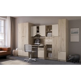 Дитяча стінка Юніор (дуб білий/сатин)