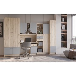 Дитяча стінка Юніор (дуб білий/сіра мишка)