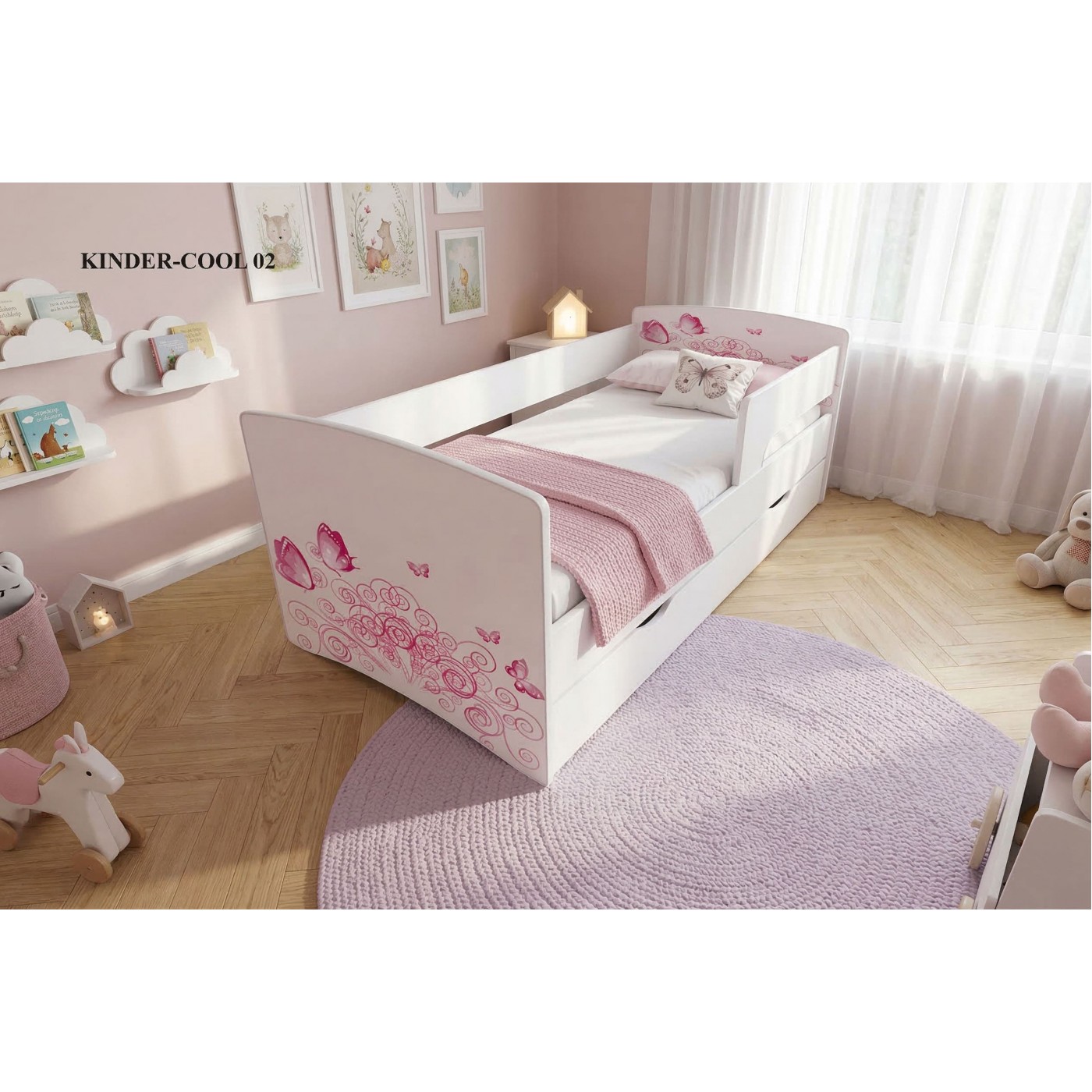 Ліжко  дитяче KINDER-COOL  1736/836 (сп.м 1700*800 мм.) +ЯЩИК 										