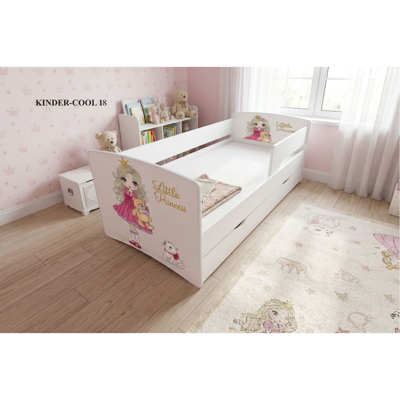 Ліжко  дитяче KINDER-COOL  1736/836 (сп.м 1700*800 мм.) +ЯЩИК 										