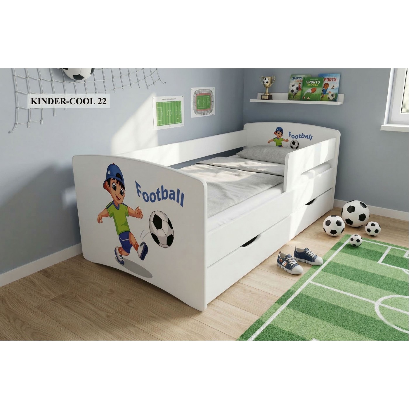 Ліжко  дитяче KINDER-COOL  1736/836 (сп.м 1700*800 мм.) +ЯЩИК 										