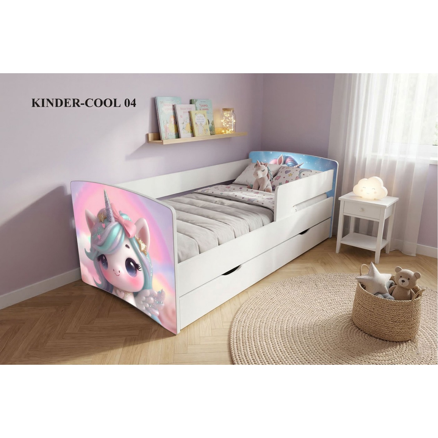 Ліжко  дитяче KINDER-COOL  1936/936 (сп.м 1900*900 мм.) +ЯЩИК				