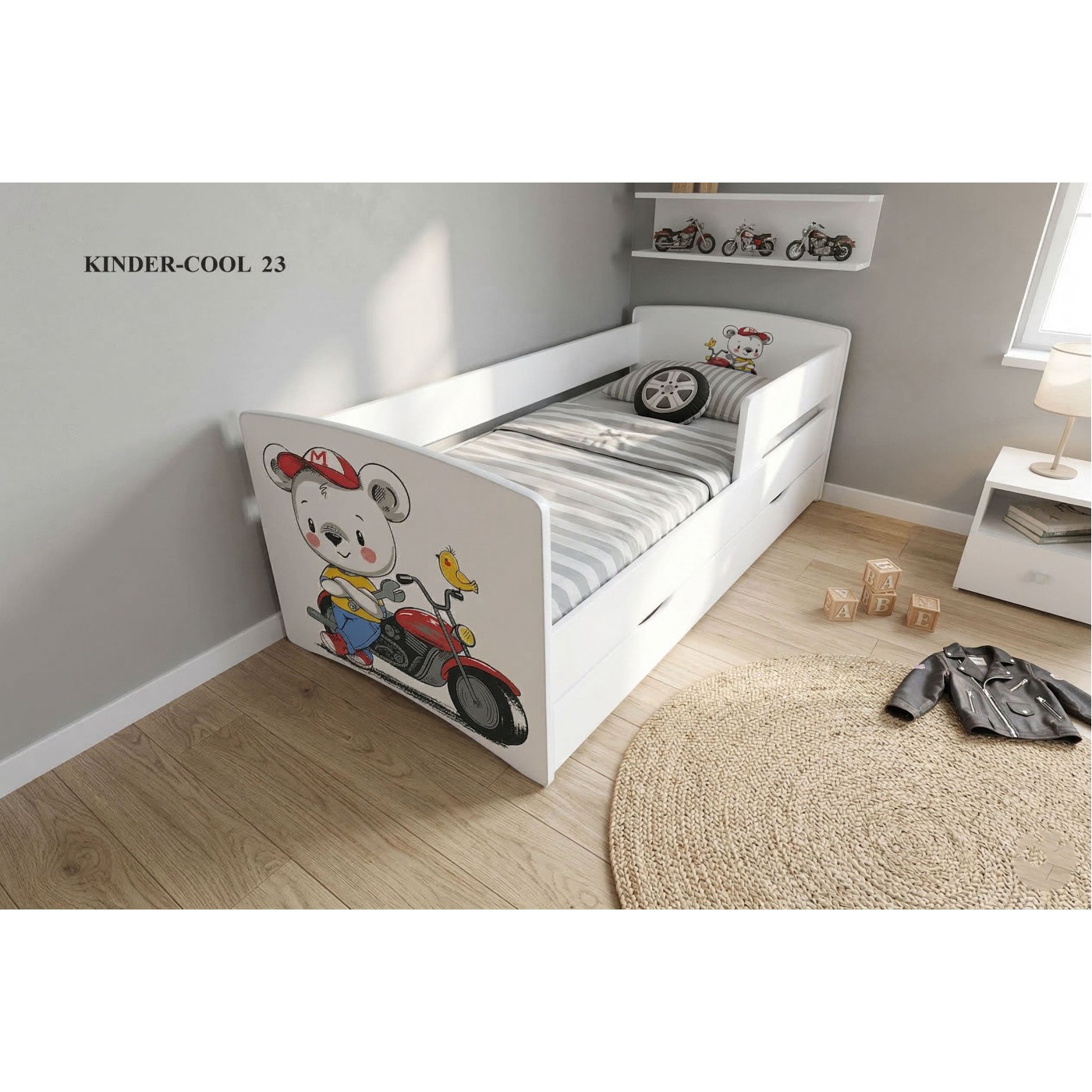 Ліжко  дитяче KINDER-COOL  1936/936 (сп.м 1900*900 мм.) +ЯЩИК				