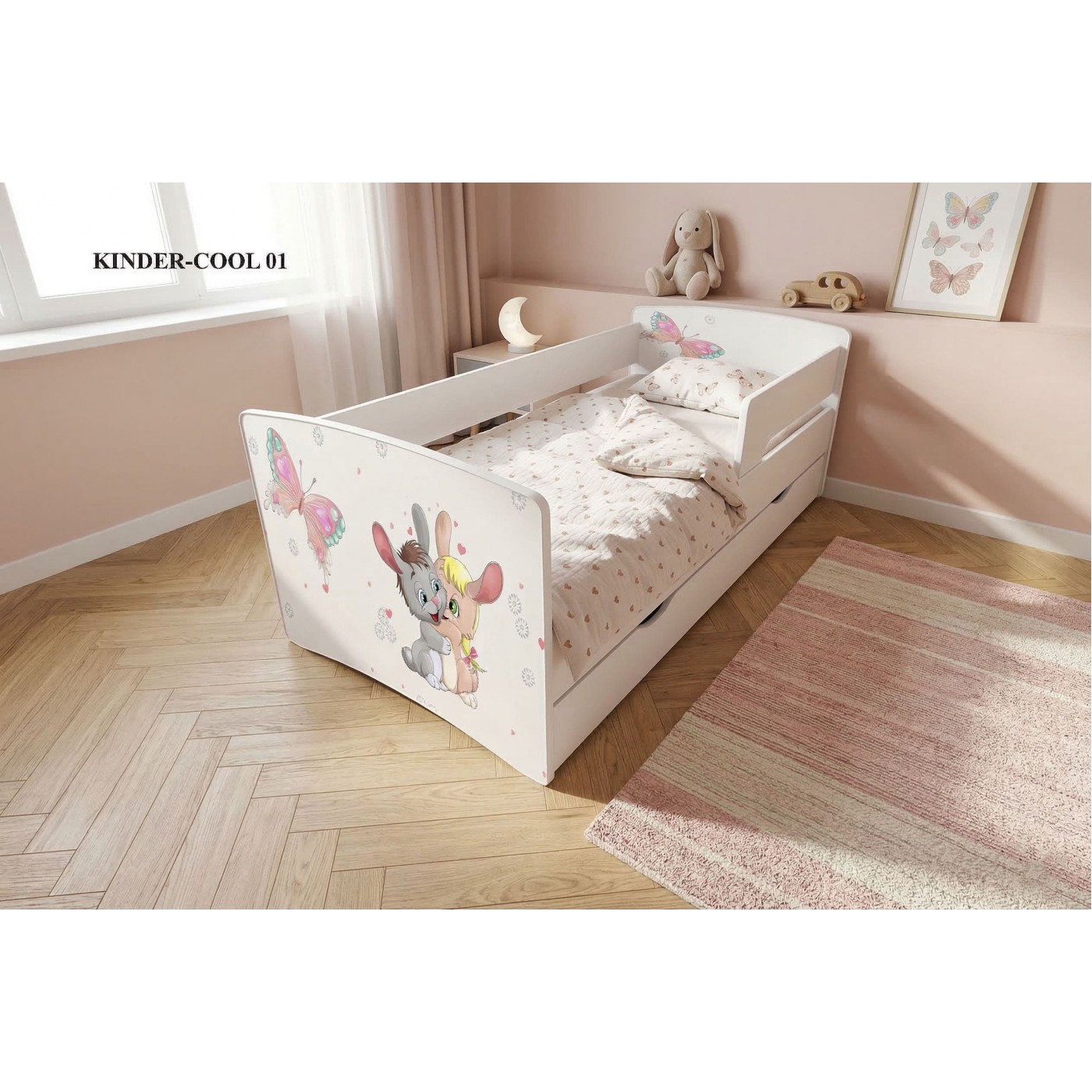 Ліжко  дитяче KINDER-COOL  1936/936 (сп.м 1900*900 мм.) +ЯЩИК				