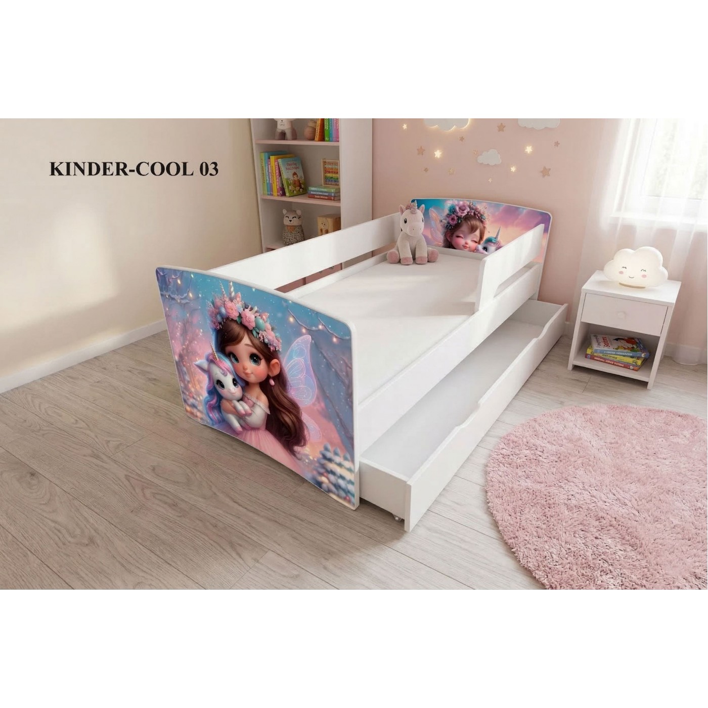 Ліжко  дитяче KINDER-COOL  1936/936 (сп.м 1900*900 мм.) +ЯЩИК				