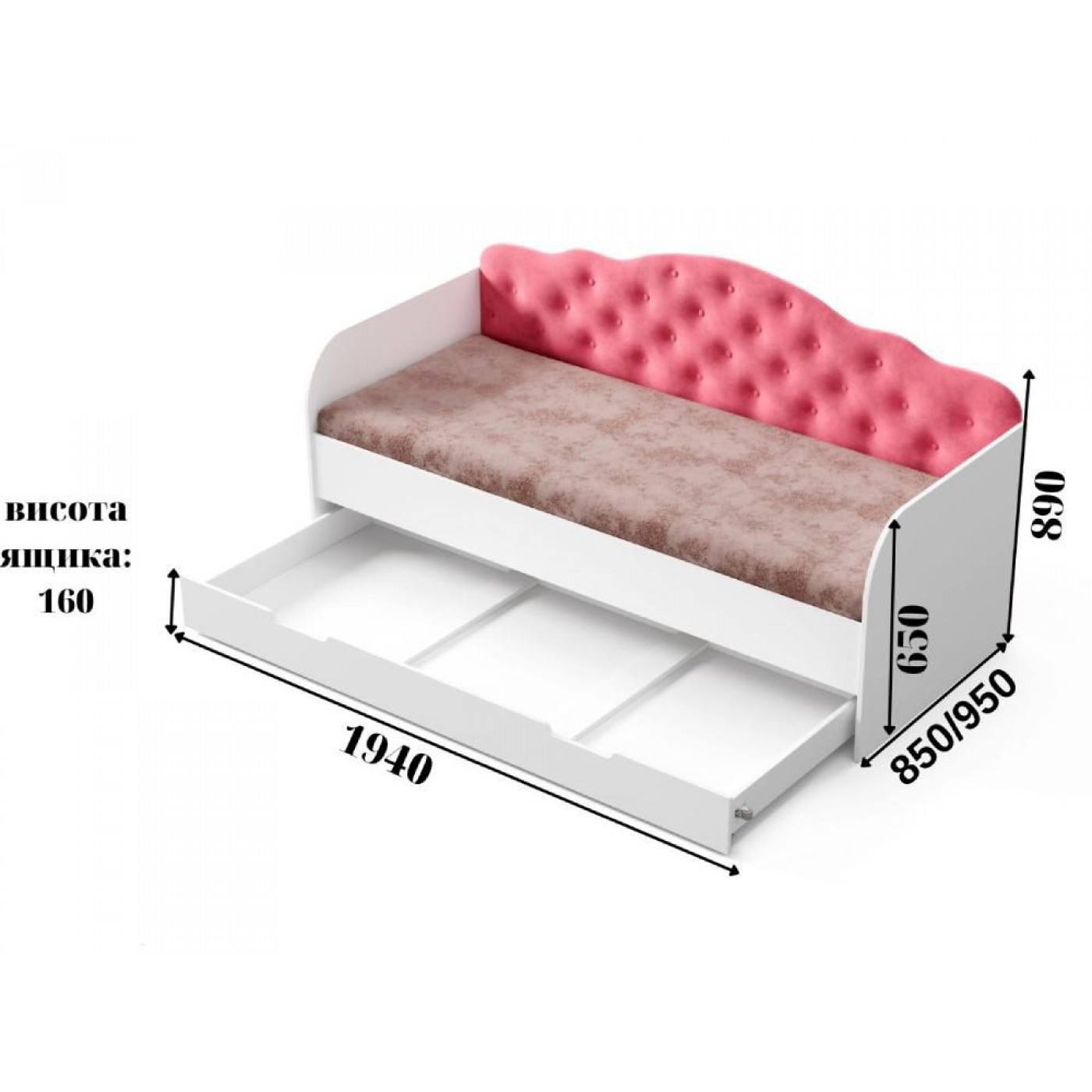 Ліжко дитяче Sofia / Софія (спальне місце 1900*800)+ЯЩИК
