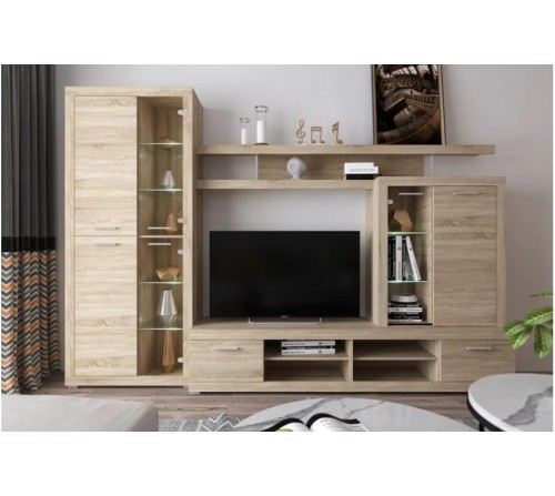 Гостиная ЕЛИЯ / ELIA дуб сонома / дуб сонома с подсветкой