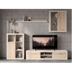 Вітальня САНСЕТ / SUNSET кашемір/дуб сонома з підсвічуванням