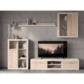 Вітальня САНСЕТ / SUNSET кашемір/дуб сонома з підсвічуванням