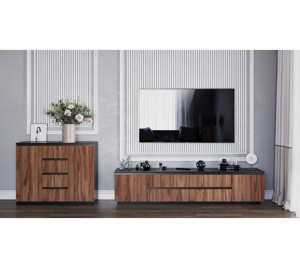 Модульна система Фріда (дуб ліворний/чорний) NEW!