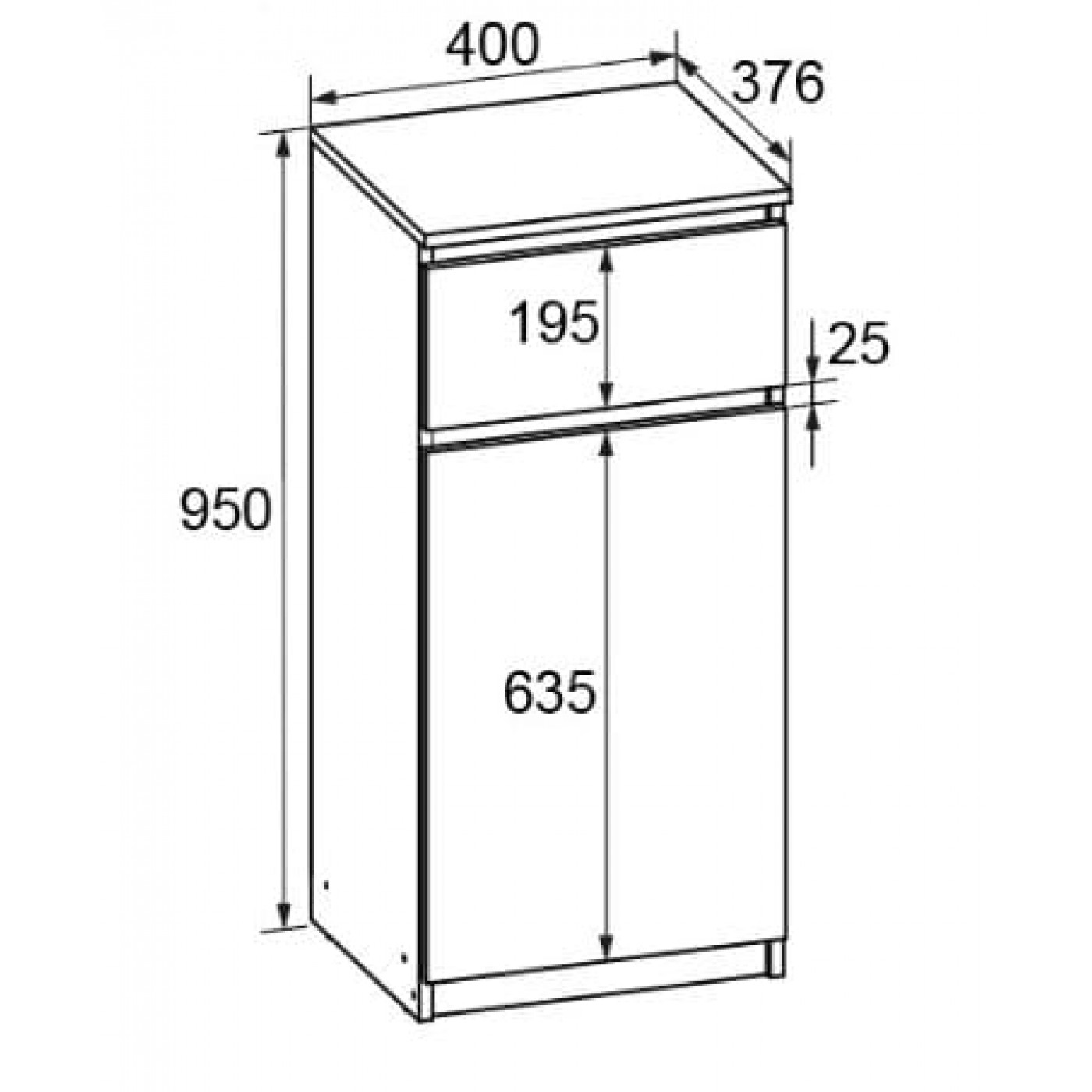 Брайт тумба высокая 400