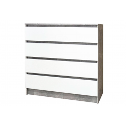 Комод 100/4Ш індастріал/білий