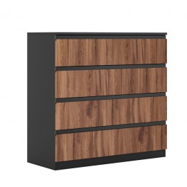 Комод 4Ш Фріда (дуб ліворний/чорний) NEW!