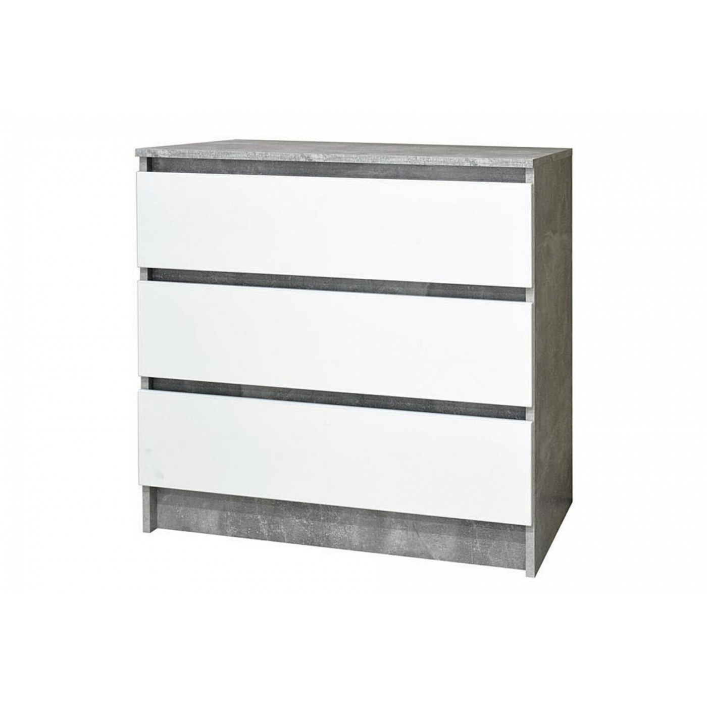 Комод 80/3Ш індастріал/білий