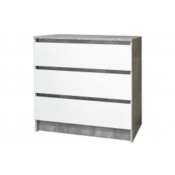 Комод 80/3Ш індастріал/білий