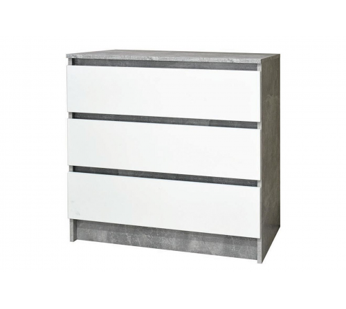 Комод 80/3Ш індастріал/білий
