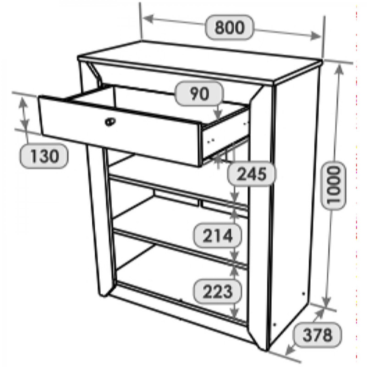 НОРДИК Тумба 800