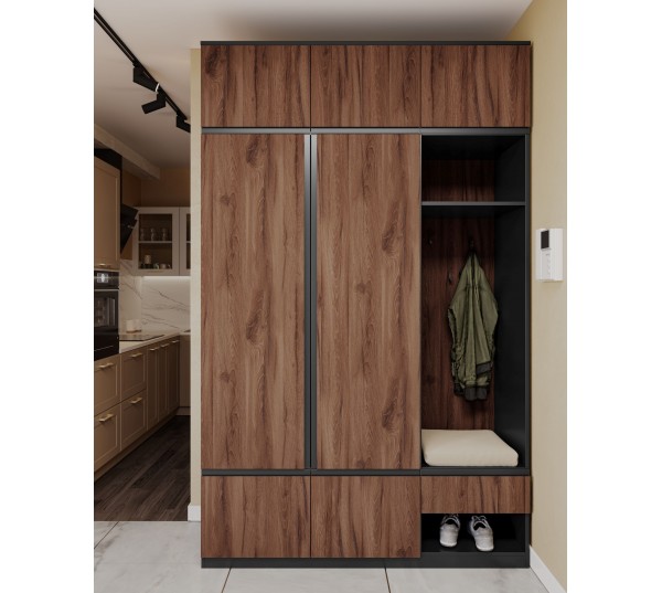 Передпокій Фріда (дуб ліворний/чорний) NEW!