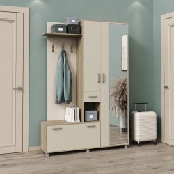 Прихожая Реприза (дуб белый/сатин)