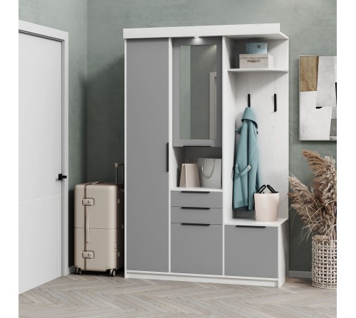 Прихожая Силуэт 1 (артвуд светлый/серая мышка)
