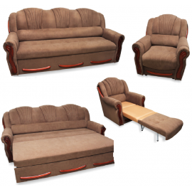Лорд (диван + 2 раскл. Крісла, ламель)