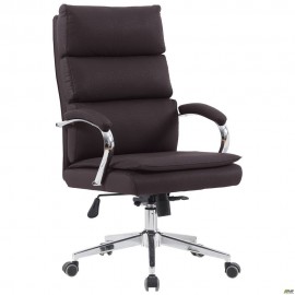 Крісло керівника Faraon шкірозамінник шоколад