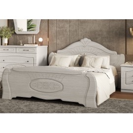 Ліжко 2-Сп Катрін (німфеа альба/дуб айс) (б/матраца та Каркаса)