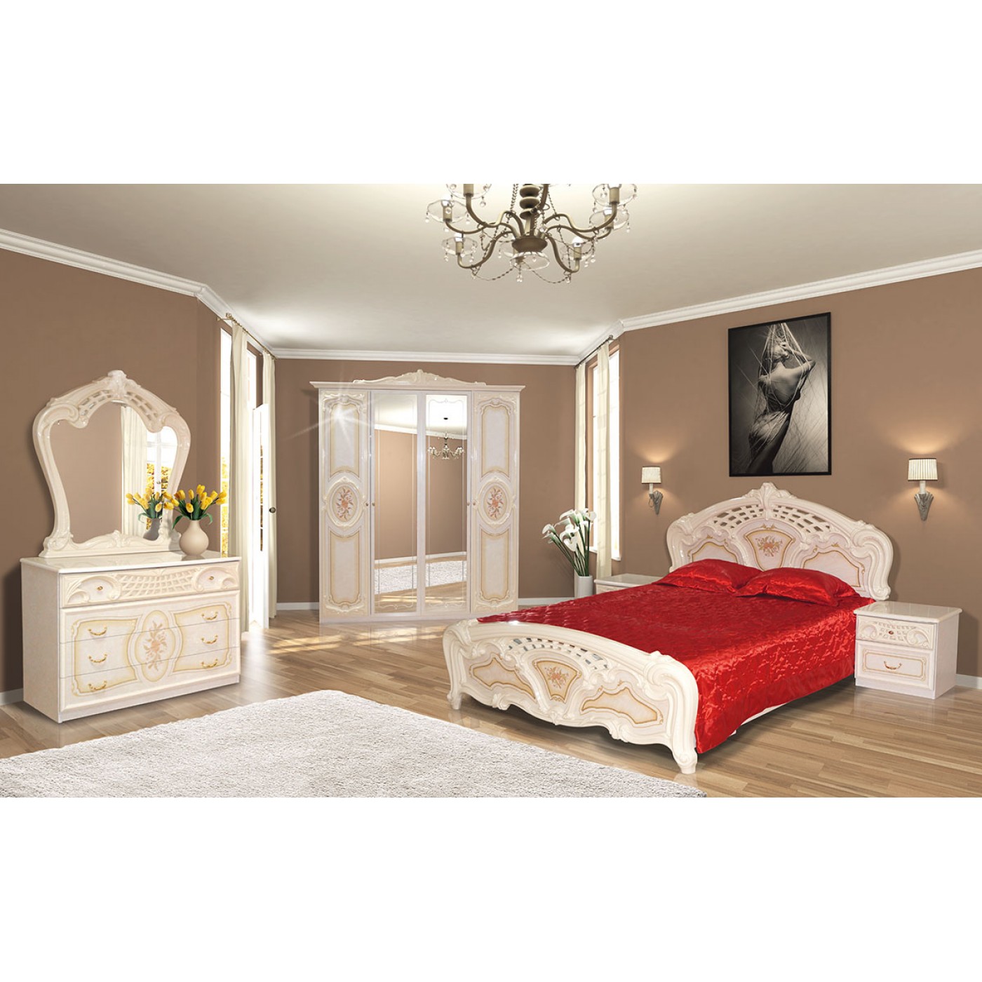 Кровать Кармен Нова 2-сп (1.6) (б/матраса и каркаса)