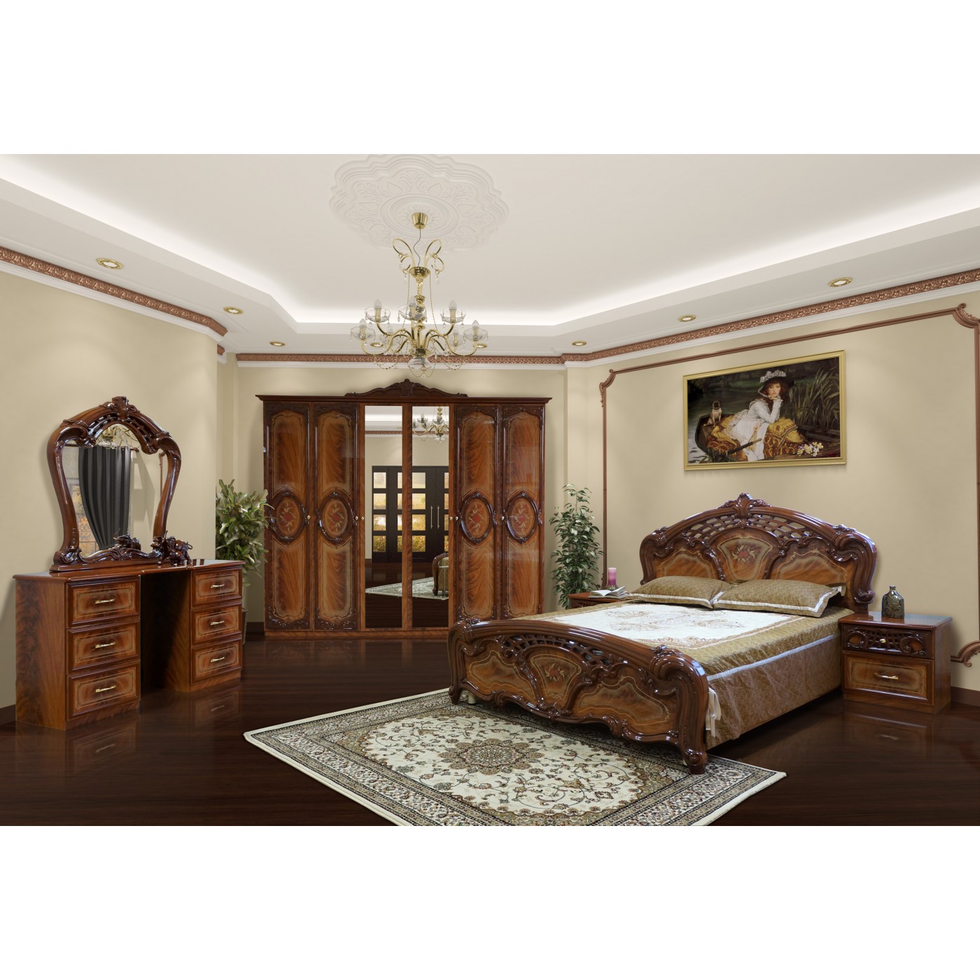 Кровать Кармен Нова 2-сп (1.6) (б/матраса и каркаса)