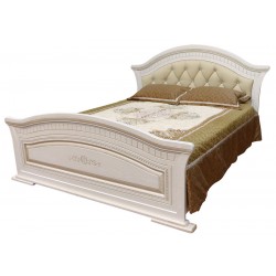 Ліжко Ніколь (патина) 2-сп (1.6) з м'яким узголів'ям (б/матраса та каркаса)