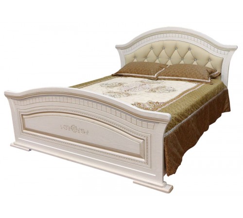 Ліжко Ніколь (патина) 2-сп (1.6) з м'яким узголів'ям (б/матраса та каркаса)