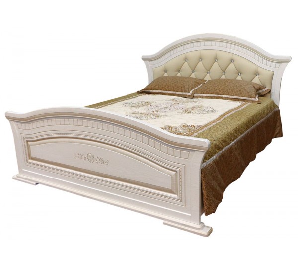 Ліжко Ніколь (патина) 2-сп (1.6) з м'яким узголів'ям (б/матраса та каркаса)